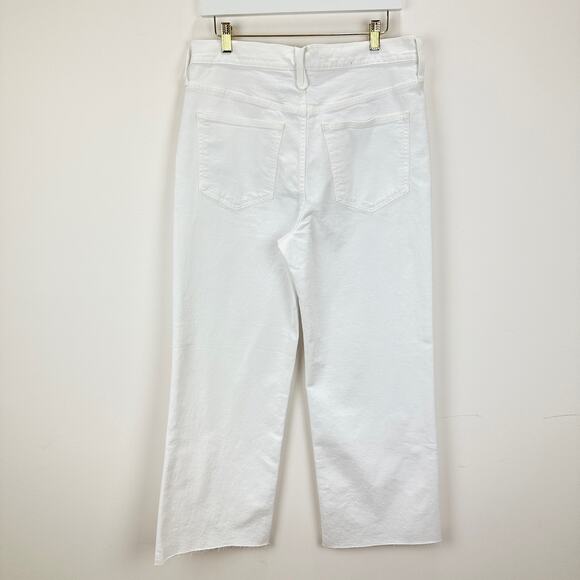 J.Crew Slim Wide Leg Jean White High Waisted Classic Stretch Denim US 30 NWT - Picture 12 of 16